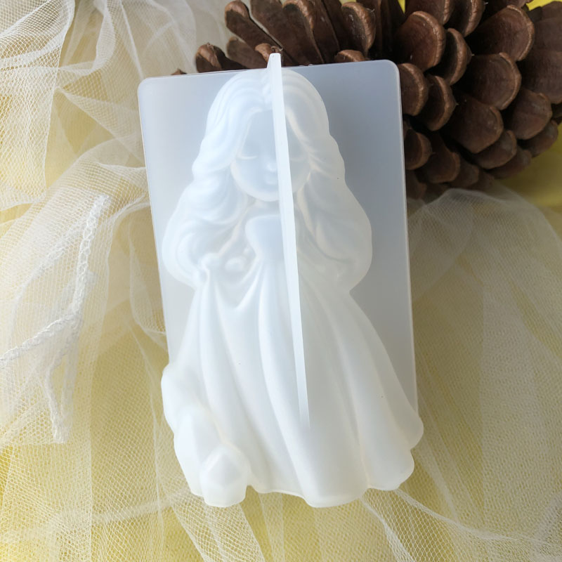 Candle Making Ideas - 3d bonito princesa silicone vela molde