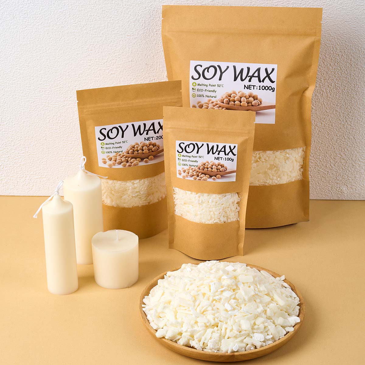 1 libras de cera de soja branc - Candle Making Ideas avaliação e preço